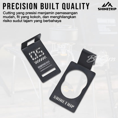 SHINETRIP Bracket Hanging Kaleng Canister Hicook Clamp Dudukan Kaleng Meja Anti Slip Camping Outdoor