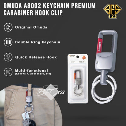 Gantungan Kunci Omuda A8002 Keychain Carabinner Motor Mobil Rumah Premium Stainless