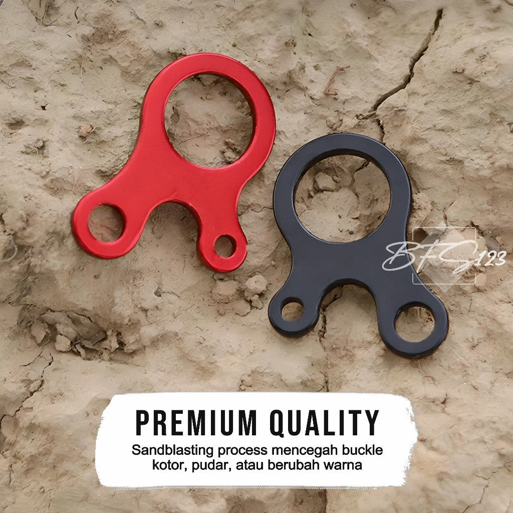 Rope Stopper 3 Hole Aluminium Alloy Polos Rope Buckle Pengencang Tali Flysheet Camping