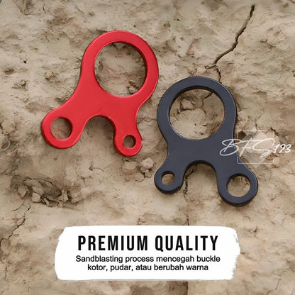 Rope Stopper 3 Hole Aluminium Alloy Polos Rope Buckle Pengencang Tali Flysheet Camping