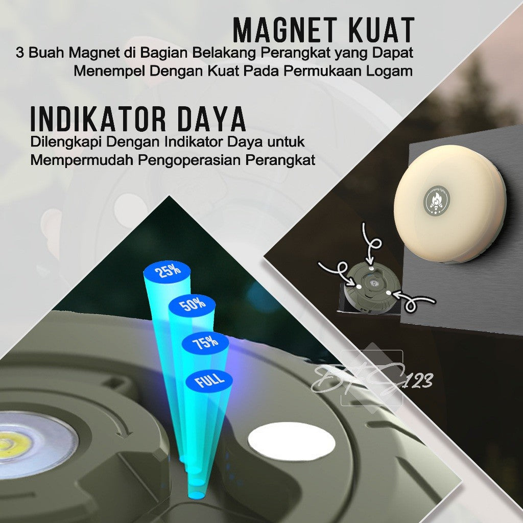 Lampu Camping LED String Light 2 in 1 10M Lampu Tenda Camping Waterproof USB Type C Lampu Hias Outdoor