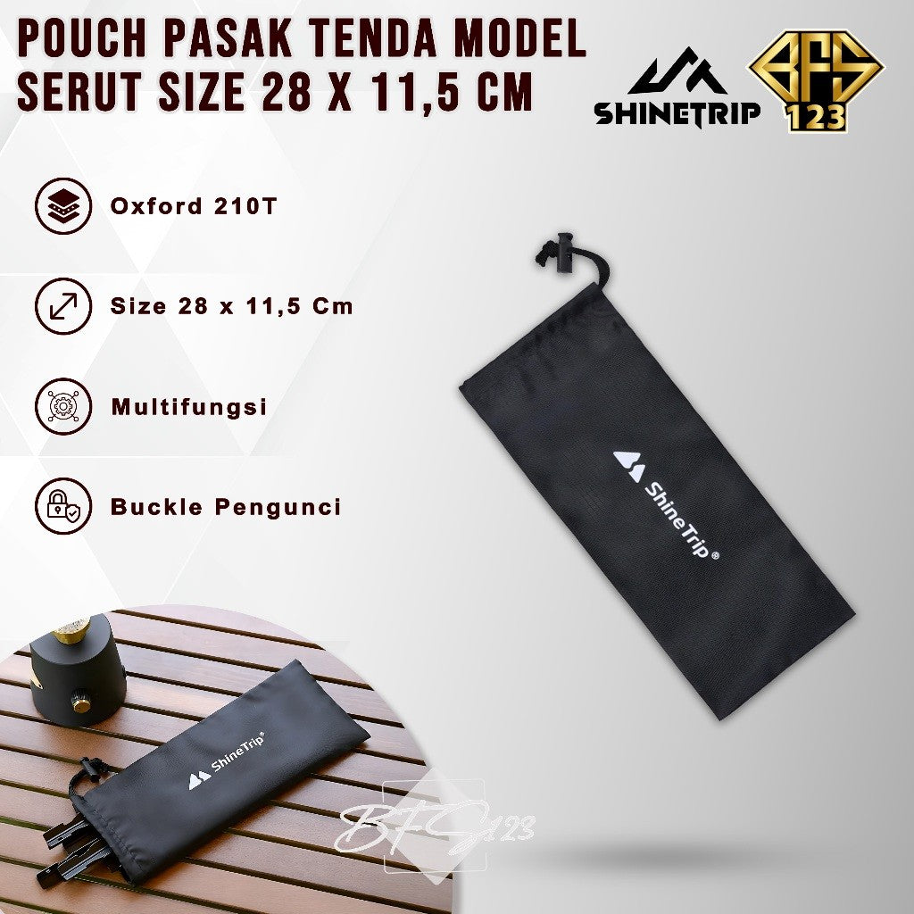 SHINETRIP Pouch Kantong Serut 28x12 Cm Camping Hiking Sarung Pasak Tenda Multifungsi Outdoor