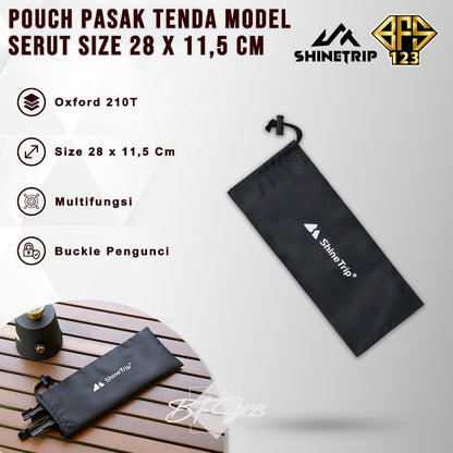 SHINETRIP Pouch Kantong Serut 28x12 Cm Camping Hiking Sarung Pasak Tenda Multifungsi Outdoor