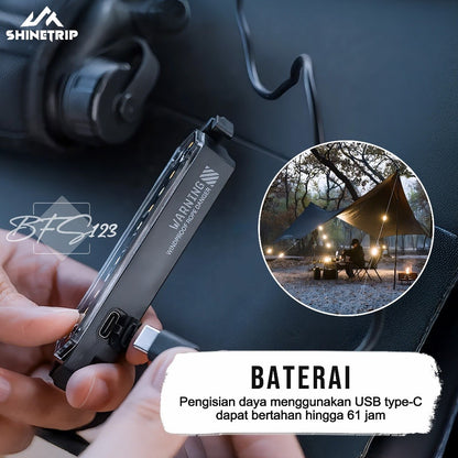 SHINETRIP A514-H00 Lampu Darurat Camping Warning Light Type-C Ipx4 Wind Rope Tactical