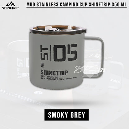 SHINETRIP Mug Gelas Camping Tactical Cup Stainless Steel 350 ml 05 Series Gelas Oudoor Plus Tutup