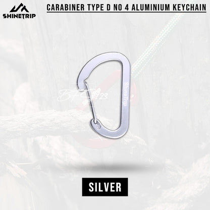 SHINETRIP Carabiner D-Type No 4 Aluminum Keychain Access Gantungan Kunci Camping Hiking Outdoor