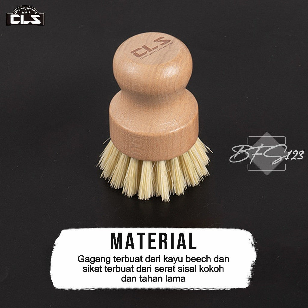 CLS Brush Sikat Pembersih BBQ Material Serat SISAL Kitchen Sikat Dapur Cuci Piring Serbaguna Camping Outdoor