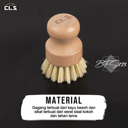 CLS Brush Sikat Pembersih BBQ Material Serat SISAL Kitchen Sikat Dapur Cuci Piring Serbaguna Camping Outdoor