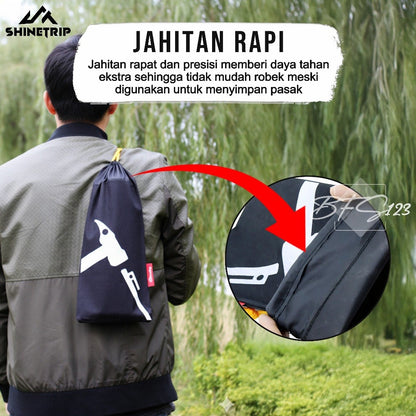 SHINETRIP Pouch Serut Pasak Tenda Camping Hiking Oxford Cloth 600D 36x16 Cm Kantong Pouch Outdoor