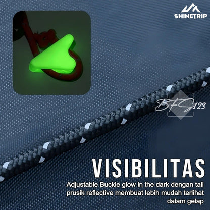 SHINETRIP Awning Hanging Rope Camping Tools 4.3M HOOK Carabiner Tali Gantung Peralatan Camping ST-Tarp A349 Outdoor