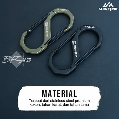 SHINETRIP Carabiner Tactical Aluminum Buckle-S Suit ST-05 Gantungan Barang Spring Hook Camping Outdoor