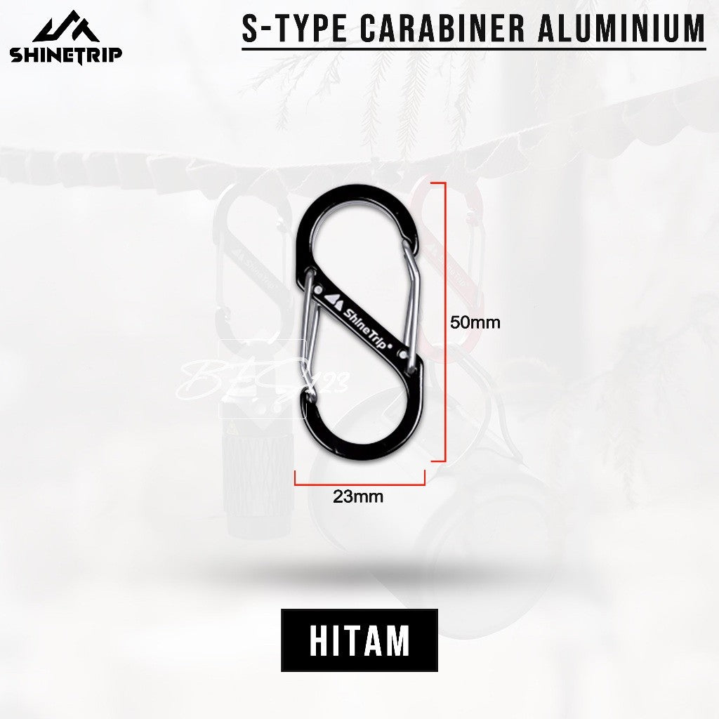 SHINETRIP Carabiner S Type Shape Aluminum Aksesoris Carabiner Multifungsi Camping Hiking Outdoor