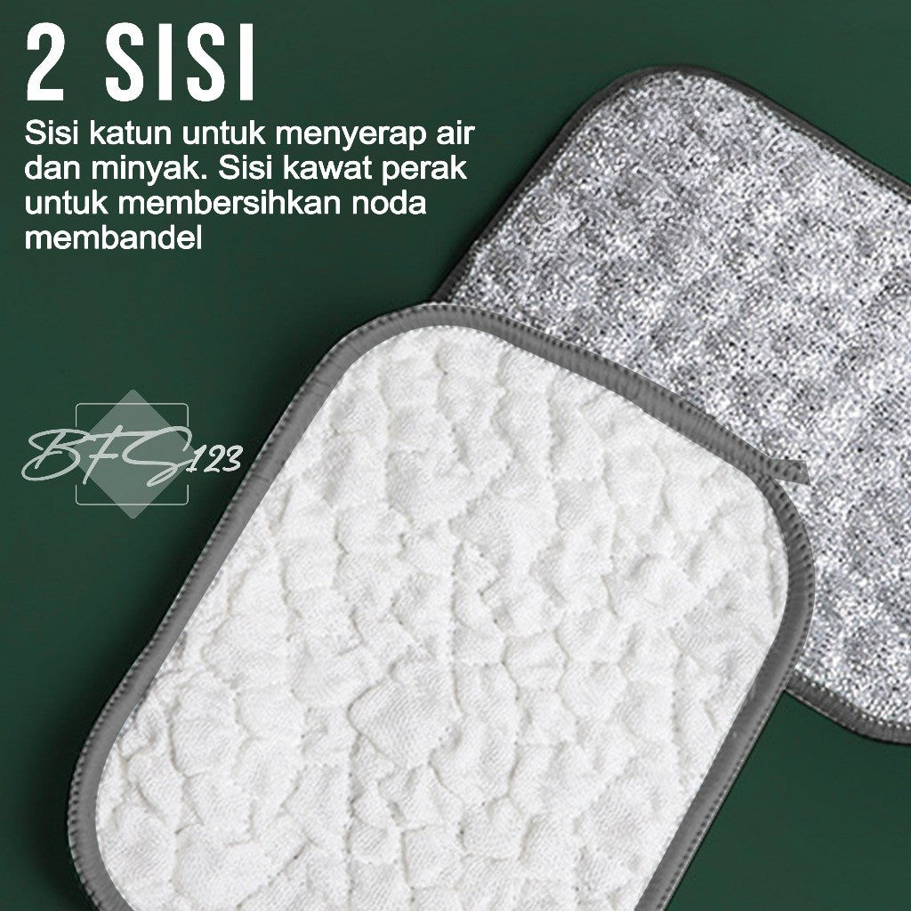 2 In 1 Sabut Kawat Cuci Piring Alas Panas Fry Pan Panci 16x12 cm Pembersih Peralatan Dapur Anti Karat