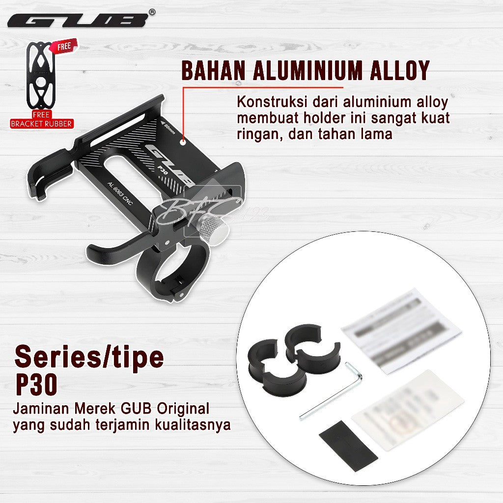 GUB P30 / GUB P30 PRO Original Holder Handphone Dudukan Ponsel Aluminium Aloy