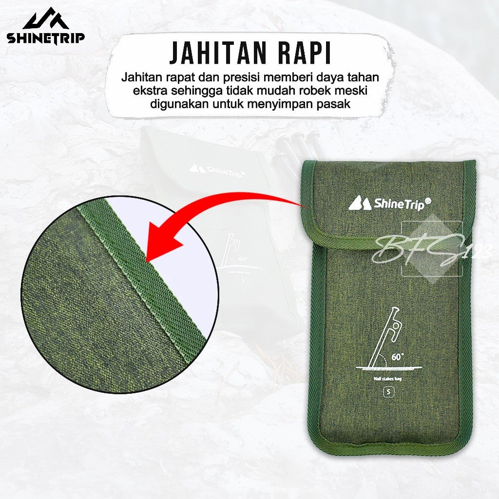 SHINETRIP Pouch Storage Pasak Tenda Camping 20 Cm Oxford Cloth 600D Pouch Outdoor Multifungsi