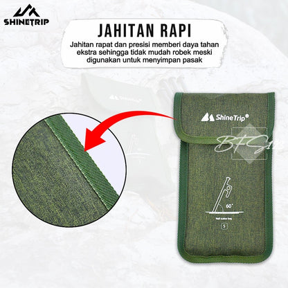SHINETRIP Pouch Storage Pasak Tenda Camping 20 Cm Oxford Cloth 600D Pouch Outdoor Multifungsi