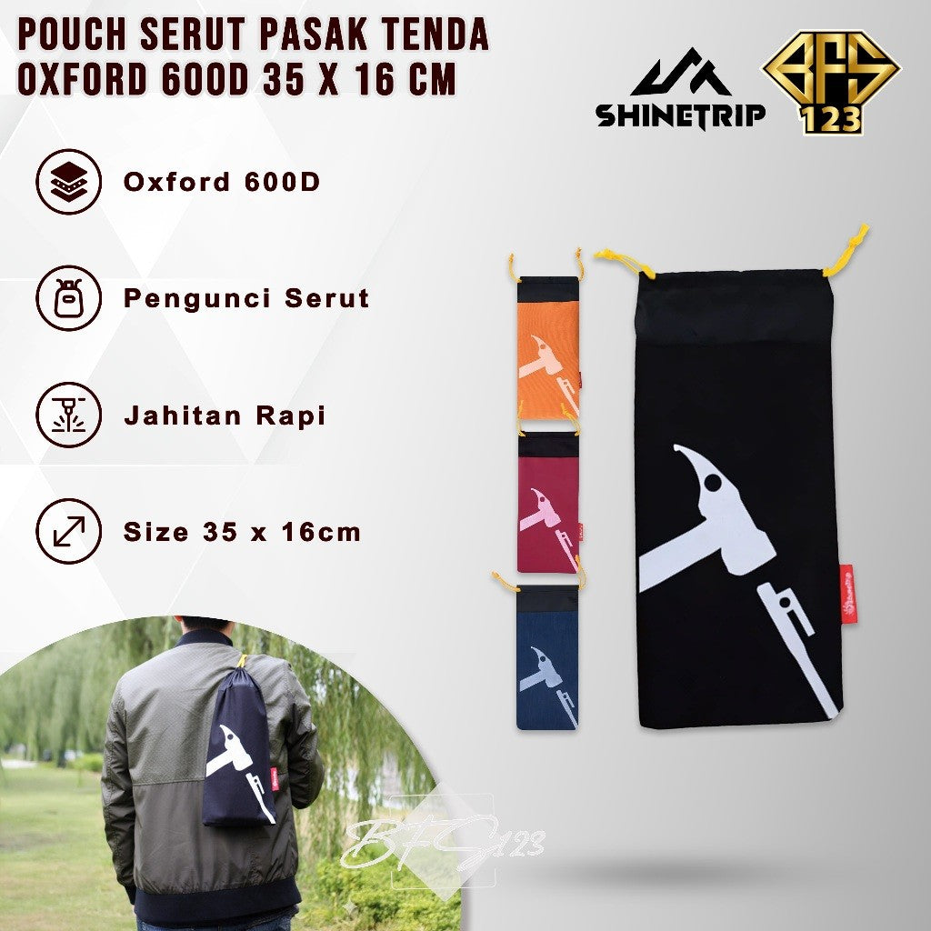 SHINETRIP Pouch Serut Pasak Tenda Camping Hiking Oxford Cloth 600D 36x16 Cm Kantong Pouch Outdoor