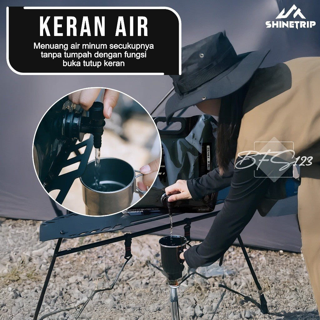 Drinking Water Bag 8 Liter SHINETRIP Kantong Air Minum Lipat Camping Water Jerigen Lipat Portable