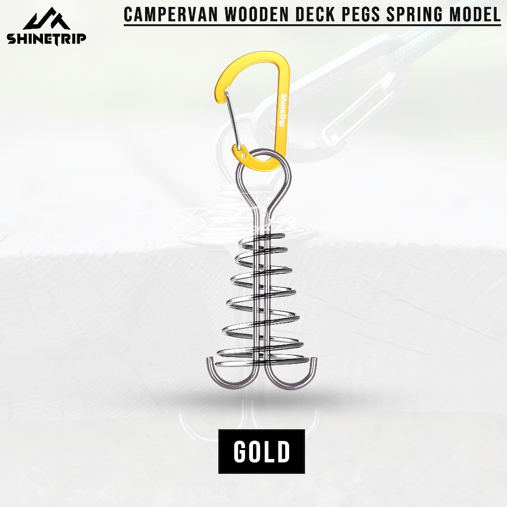 SHINETRIP Pasak Gesper Tali Nail Fish Buckle Model Per Stainless Carabiner Aluminium Gesper Kait Kayu Camping Outdoor