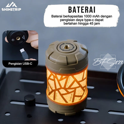 SHINETRIP 05 Series Lampu Hanging Tent Rotating 19 Glimmer Mode Lampu Kemah Gantung Type-C 1000 mAh Camping Outdoor