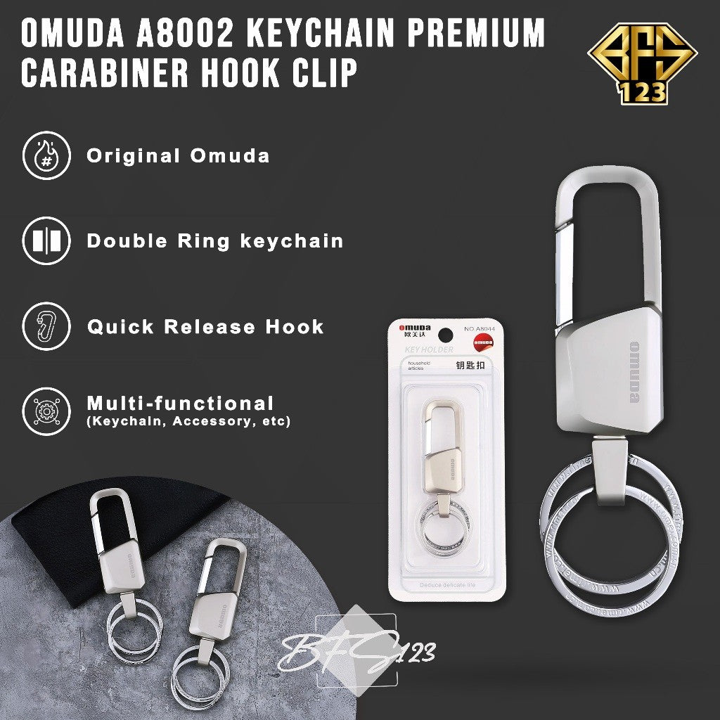 Gantungan Kunci Omuda A8044 Keychain Carabinner Motor Mobil Rumah Premium Stainless