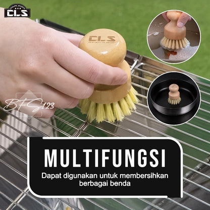 CLS Brush Sikat Pembersih BBQ Material Serat SISAL Kitchen Sikat Dapur Cuci Piring Serbaguna Camping Outdoor