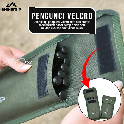 SHINETRIP Pouch Storage Pasak Tenda Camping 20 Cm Oxford Cloth 600D Pouch Outdoor Multifungsi