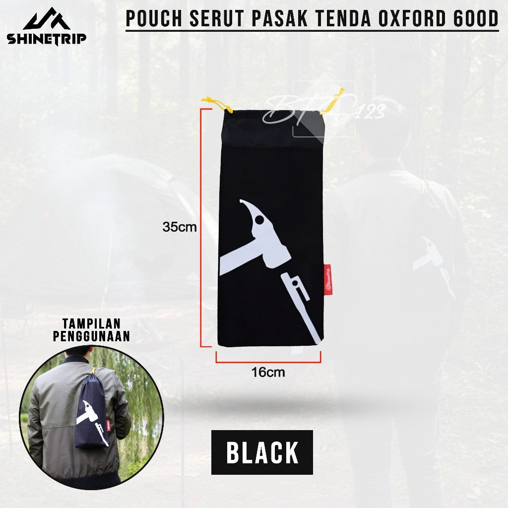 SHINETRIP Pouch Serut Pasak Tenda Camping Hiking Oxford Cloth 600D 36x16 Cm Kantong Pouch Outdoor
