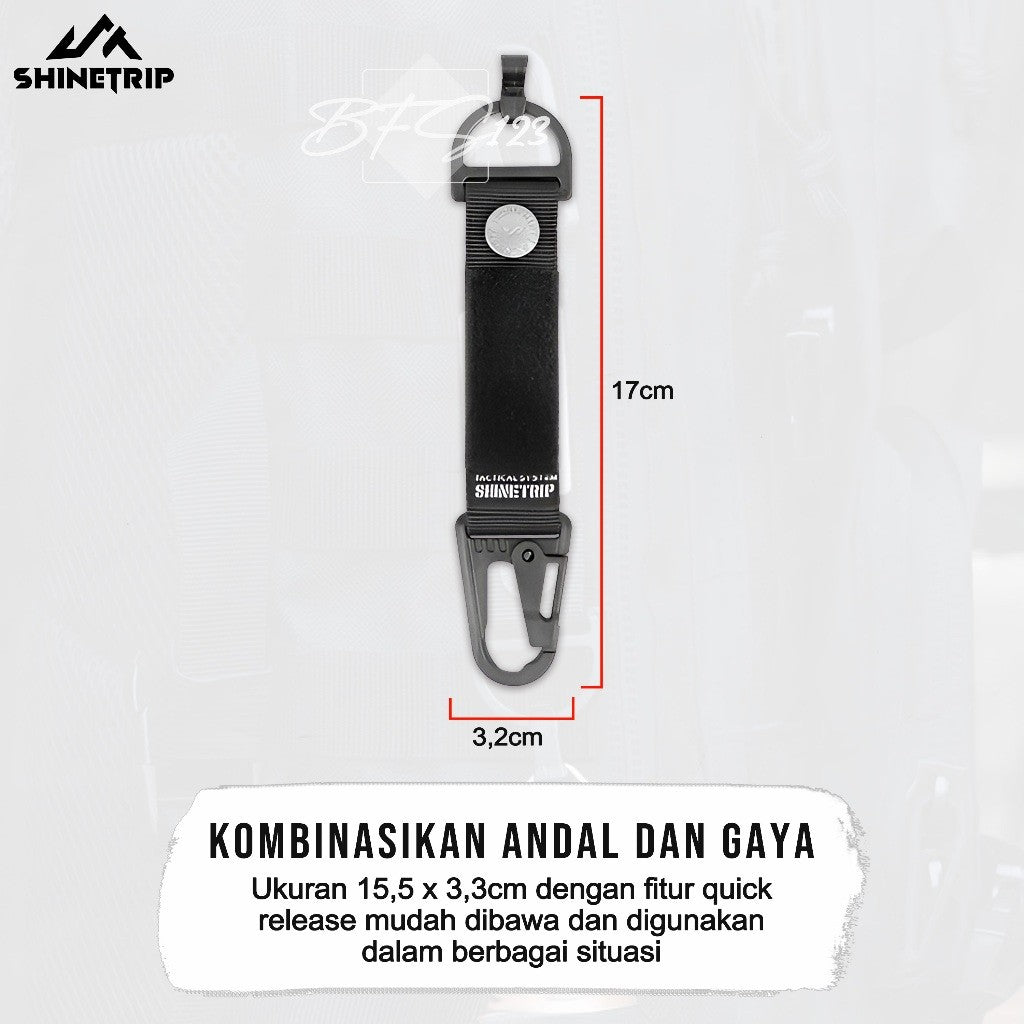 SHINETRIP ST-05 Keychain Snaphook Gantungan Gesper Tactical A521-H01 Multi-Functional Hook Carabiner Outdoor