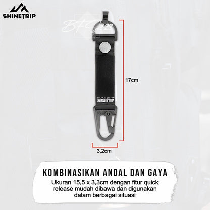 SHINETRIP ST-05 Keychain Snaphook Gantungan Gesper Tactical A521-H01 Multi-Functional Hook Carabiner Outdoor