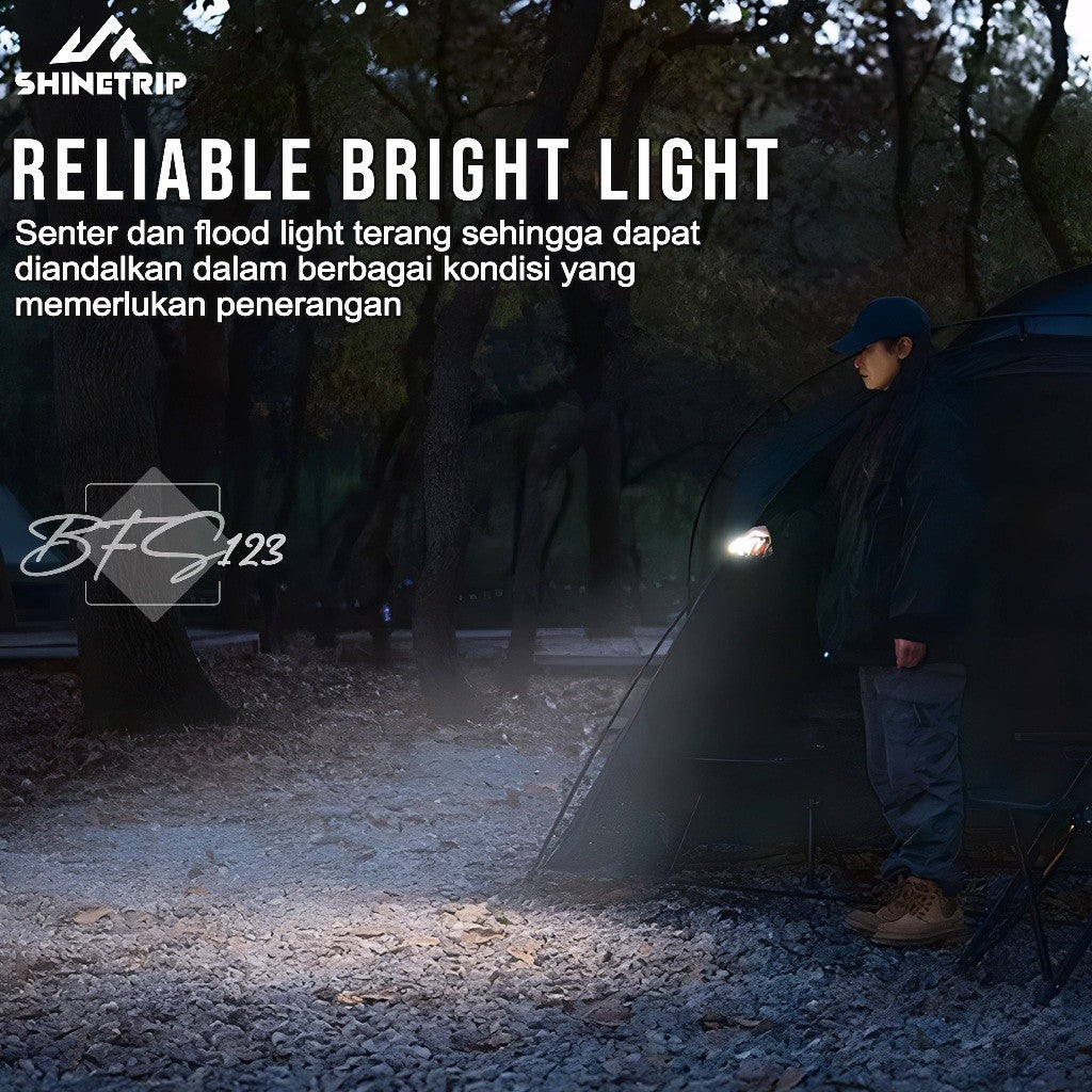 SHINETRIP ST-05 Series Lampu Gesper Tactical Kotak Lampu Camping Tactical Emblem Light Outdoor