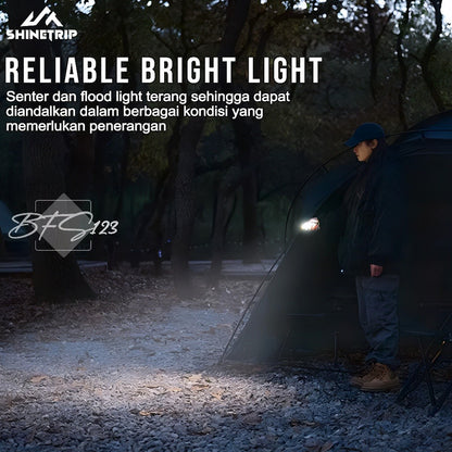 SHINETRIP ST-05 Series Lampu Gesper Tactical Kotak Lampu Camping Tactical Emblem Light Outdoor