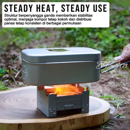 Kompor Lipat Portable German Style Kompor Spirtus Alkohol Stove Ultralight Camping Hiking
