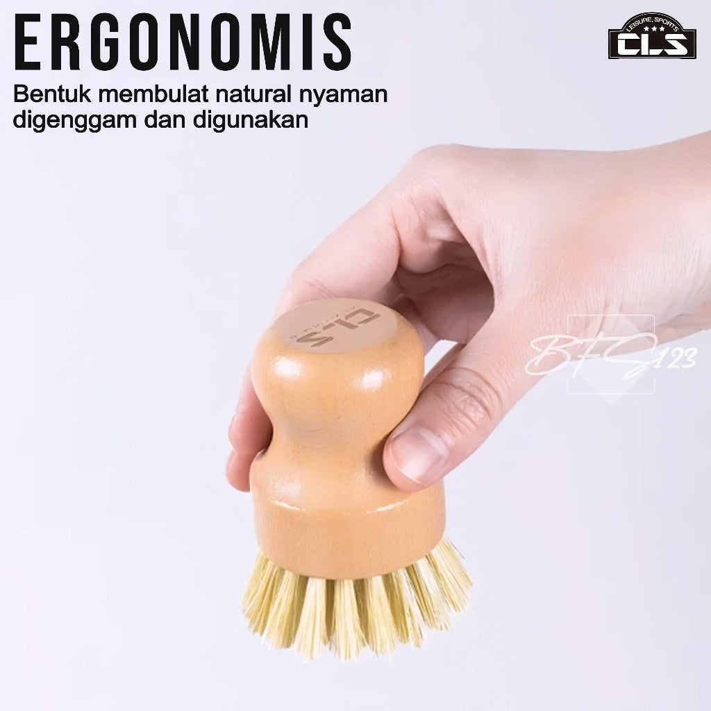 CLS Brush Sikat Pembersih BBQ Material Serat SISAL Kitchen Sikat Dapur Cuci Piring Serbaguna Camping Outdoor