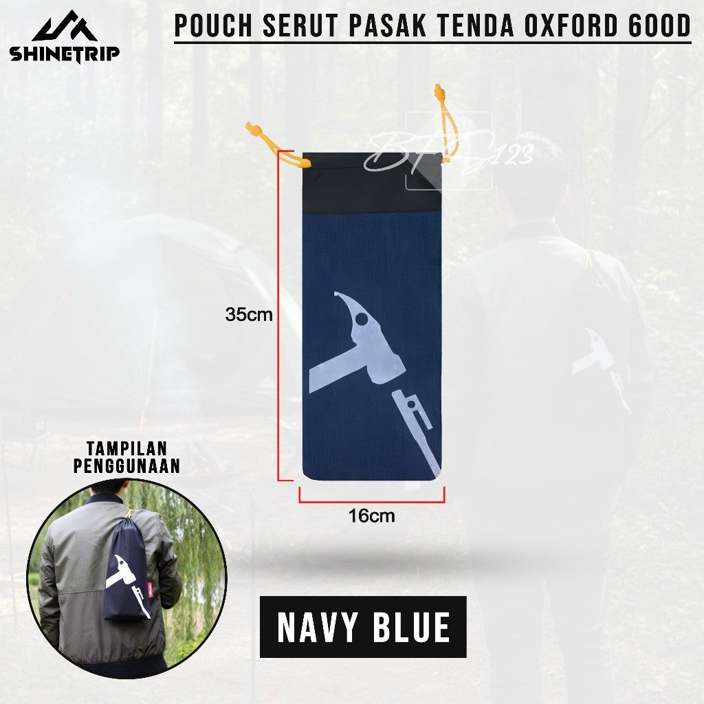 SHINETRIP Pouch Serut Pasak Tenda Camping Hiking Oxford Cloth 600D 36x16 Cm Kantong Pouch Outdoor