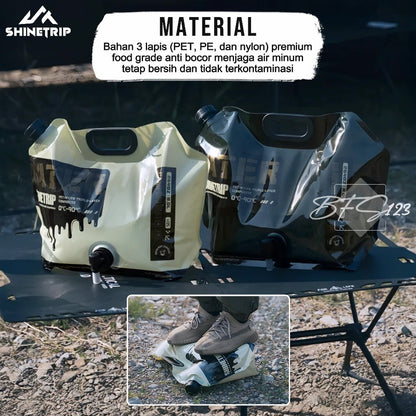 Drinking Water Bag 8 Liter SHINETRIP Kantong Air Minum Lipat Camping Water Jerigen Lipat Portable