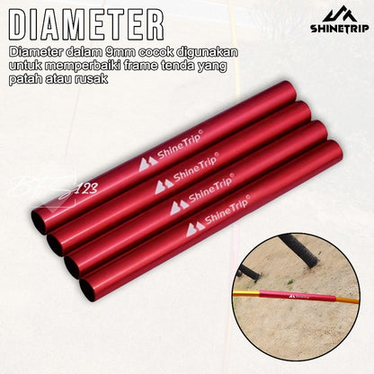 SHINETRIP Emergency Repair Frame Tenda Alumunium Penyambung Rangka Tenda Camping Hiking