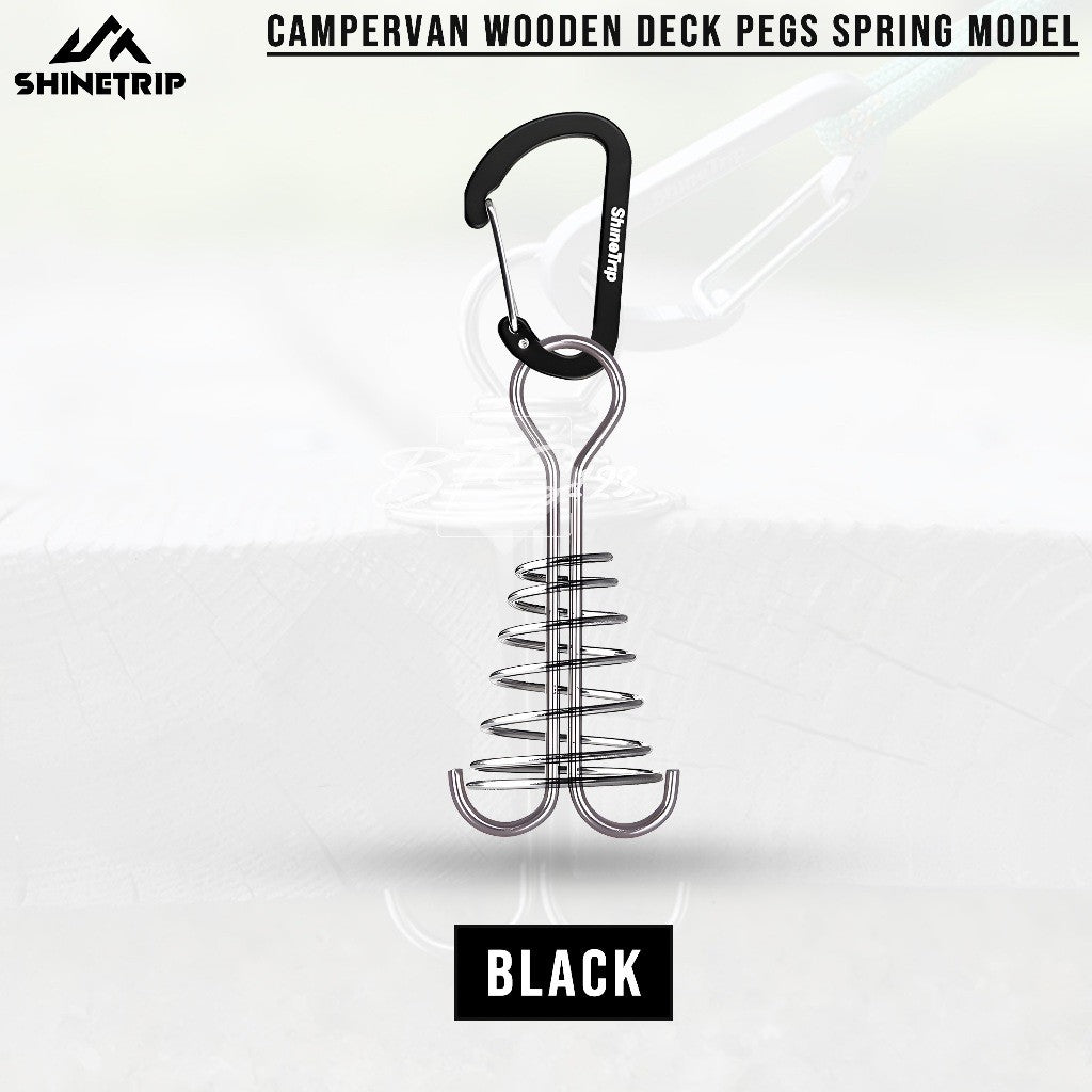 SHINETRIP Pasak Gesper Tali Nail Fish Buckle Model Per Stainless Carabiner Aluminium Gesper Kait Kayu Camping Outdoor