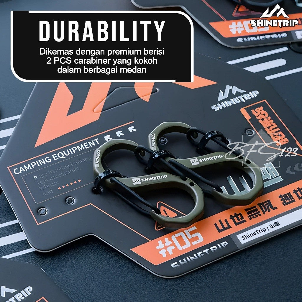 SHINETRIP Carabiner Tactical Aluminum Buckle-S Suit ST-05 Gantungan Barang Spring Hook Camping Outdoor