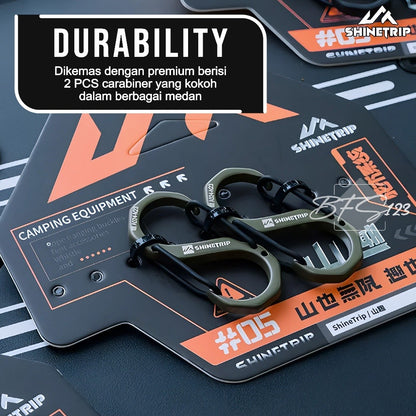 SHINETRIP Carabiner Tactical Aluminum Buckle-S Suit ST-05 Gantungan Barang Spring Hook Camping Outdoor