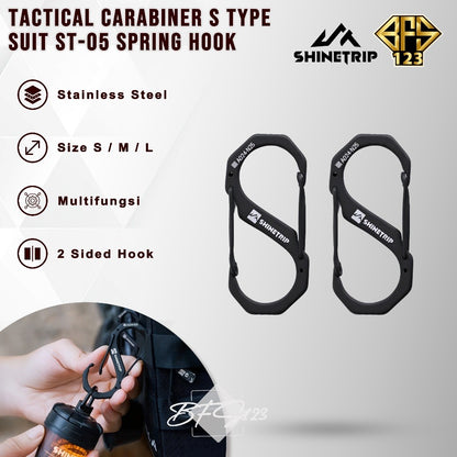 SHINETRIP Carabiner Tactical Aluminum Buckle-S Suit ST-05 Gantungan Barang Spring Hook Camping Outdoor