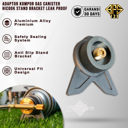 BFS123 Adaptor Konverter Gas Canister ke Gas Hicook Stand kaki Bracket Nozzle Kompor Alumunium Alloy