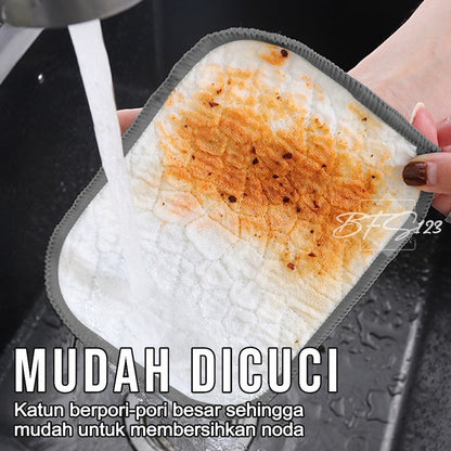 2 In 1 Sabut Kawat Cuci Piring Alas Panas Fry Pan Panci 16x12 cm Pembersih Peralatan Dapur Anti Karat
