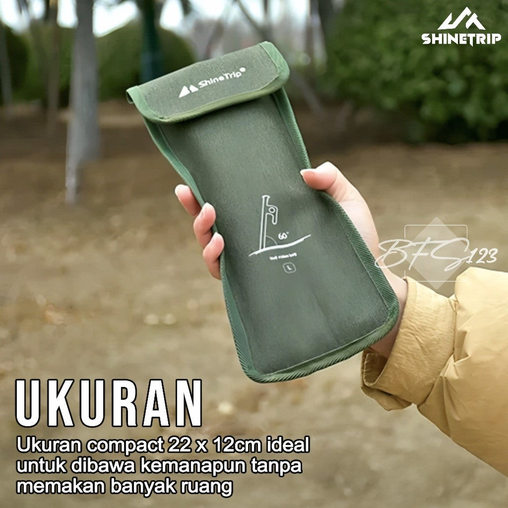 SHINETRIP Pouch Storage Pasak Tenda Camping 20 Cm Oxford Cloth 600D Pouch Outdoor Multifungsi