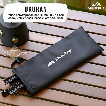 SHINETRIP Pouch Kantong Serut 28x12 Cm Camping Hiking Sarung Pasak Tenda Multifungsi Outdoor