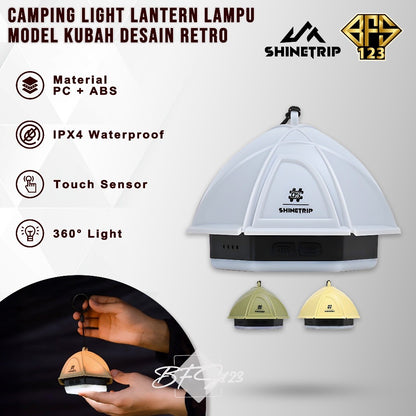 SHINETRIP Lampu LED Camping Lantern Gantung Retro Model Kubah Series Tent Pat Light Type-C IPX4 2000mAh