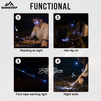 SHINETRIP LED Sign Light Lampu Clip Penerangan Flashlight Outdoor Camping Hiking Mendaki