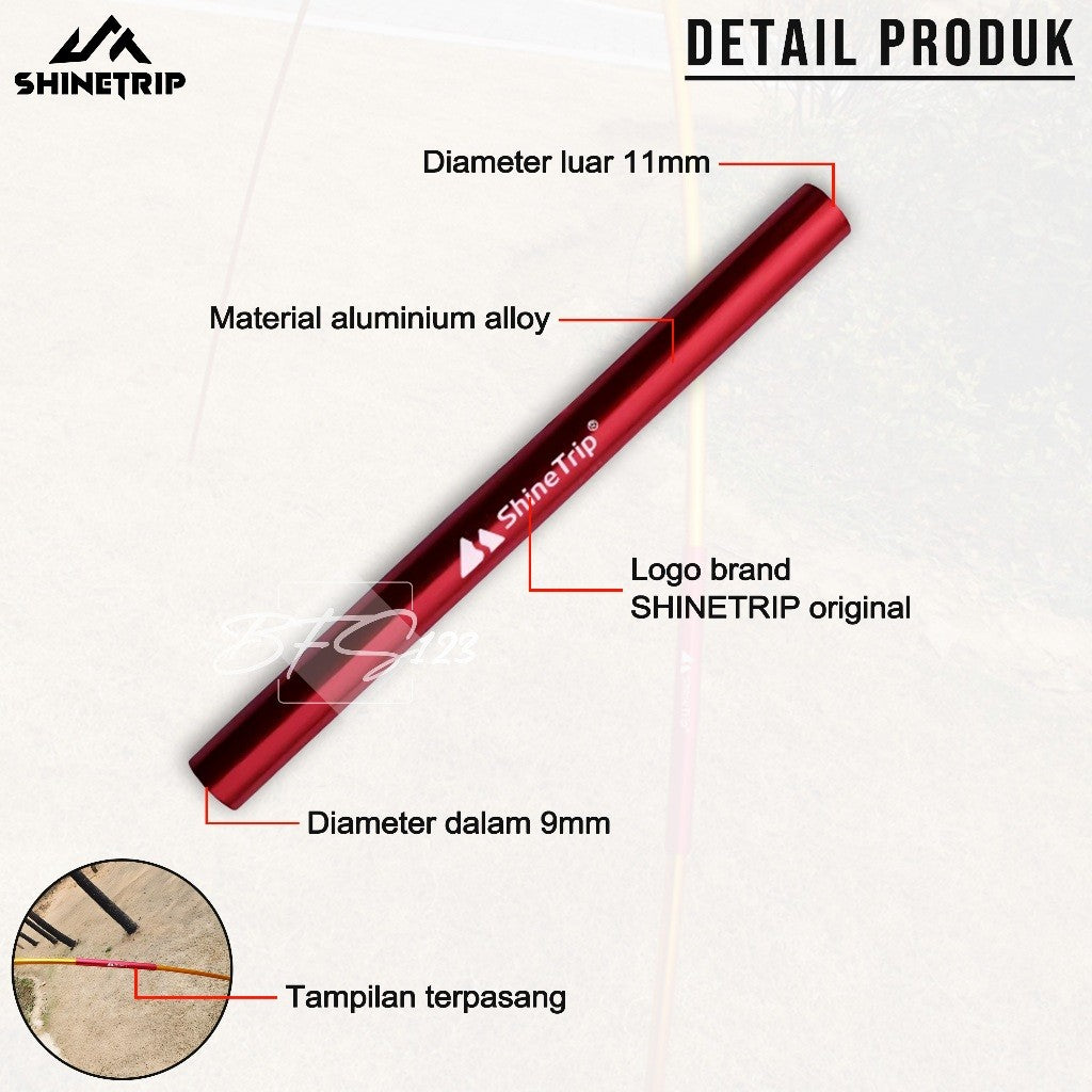 SHINETRIP Emergency Repair Frame Tenda Alumunium Penyambung Rangka Tenda Camping Hiking