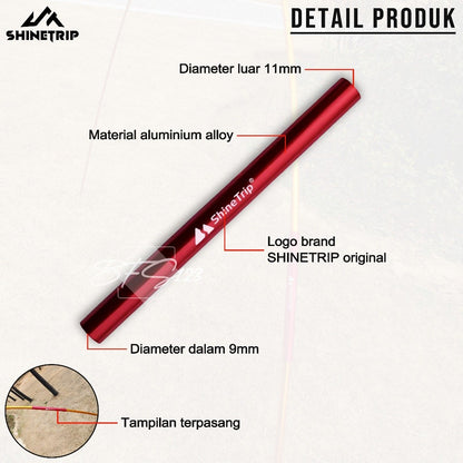 SHINETRIP Emergency Repair Frame Tenda Alumunium Penyambung Rangka Tenda Camping Hiking