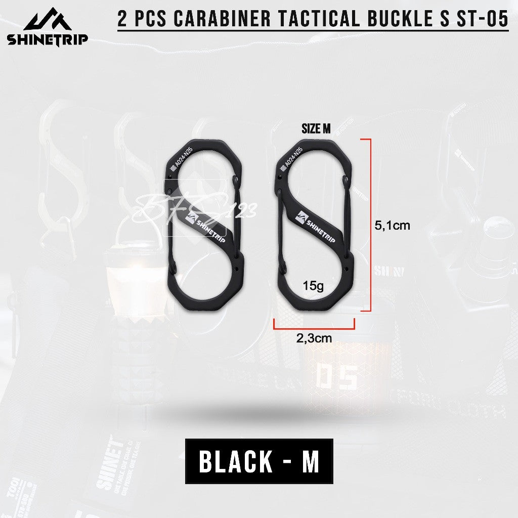 SHINETRIP Carabiner Tactical Aluminum Buckle-S Suit ST-05 Gantungan Barang Spring Hook Camping Outdoor